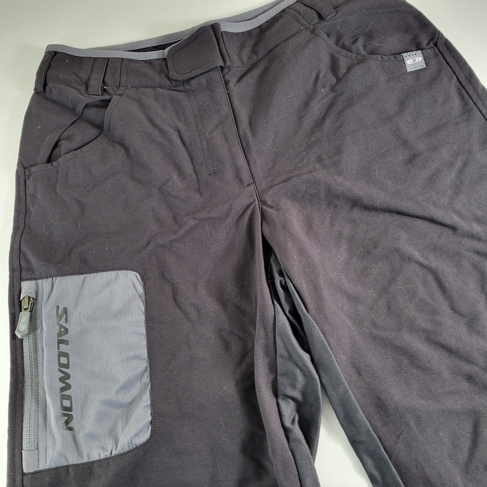 Salomon Mens 30x16‎ Black Gray Active Hiking Outdoor Reinforced Shorts